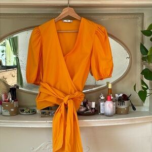 Mango Orange Co-ord Matching Set Top